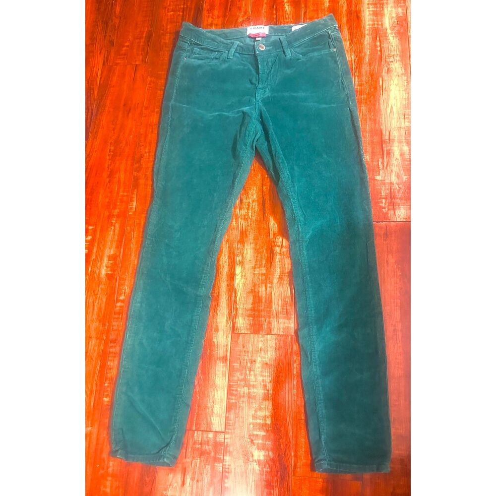 Frame Denim Le Skinny de Jeanne Green Corduroy Slim Fit Streetwear Pants 30